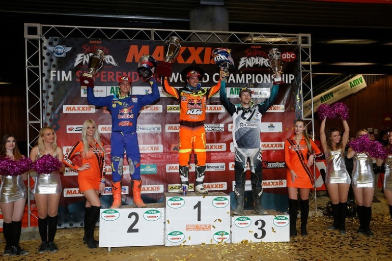 Alfredo Gomez on the podium
