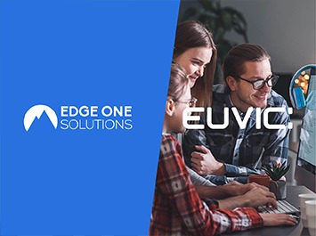Logo Euvic i logo Edge One