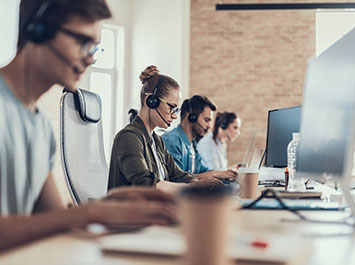 employees of a call centre
